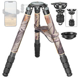 WEYLLAN LX9G Heavy Duty Carbon Fiber Tripod with 75mm Bowl & Camo Sleeve