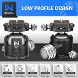WEYLLAN DH52 Low Profile 52mm Tripod Ball Head