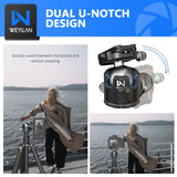 WEYLLAN DH44 Low Profile 44mm Panoramic Ball Head