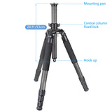 WEYLLAN TZ4 Professional Carbon Fiber Lifting Tripod Center Column