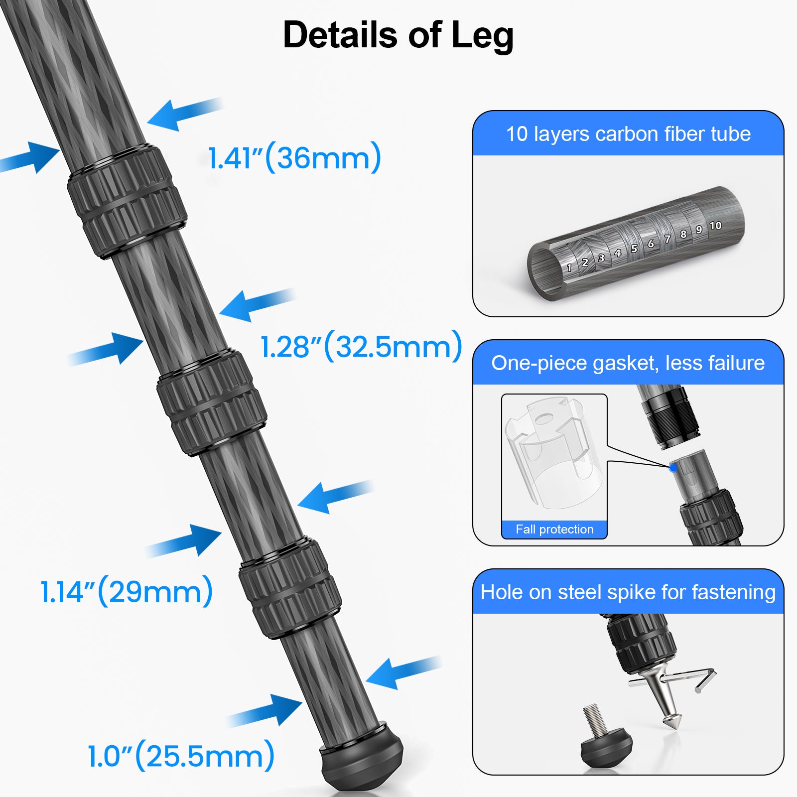 WEYLLAN NX8 Carbon Fiber Tripod